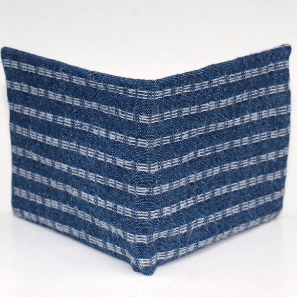 Wallet bifold vintage denim handmade unique - Picture 5 of 5